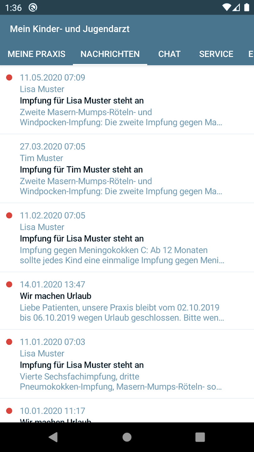 Praxis-App Screenshot